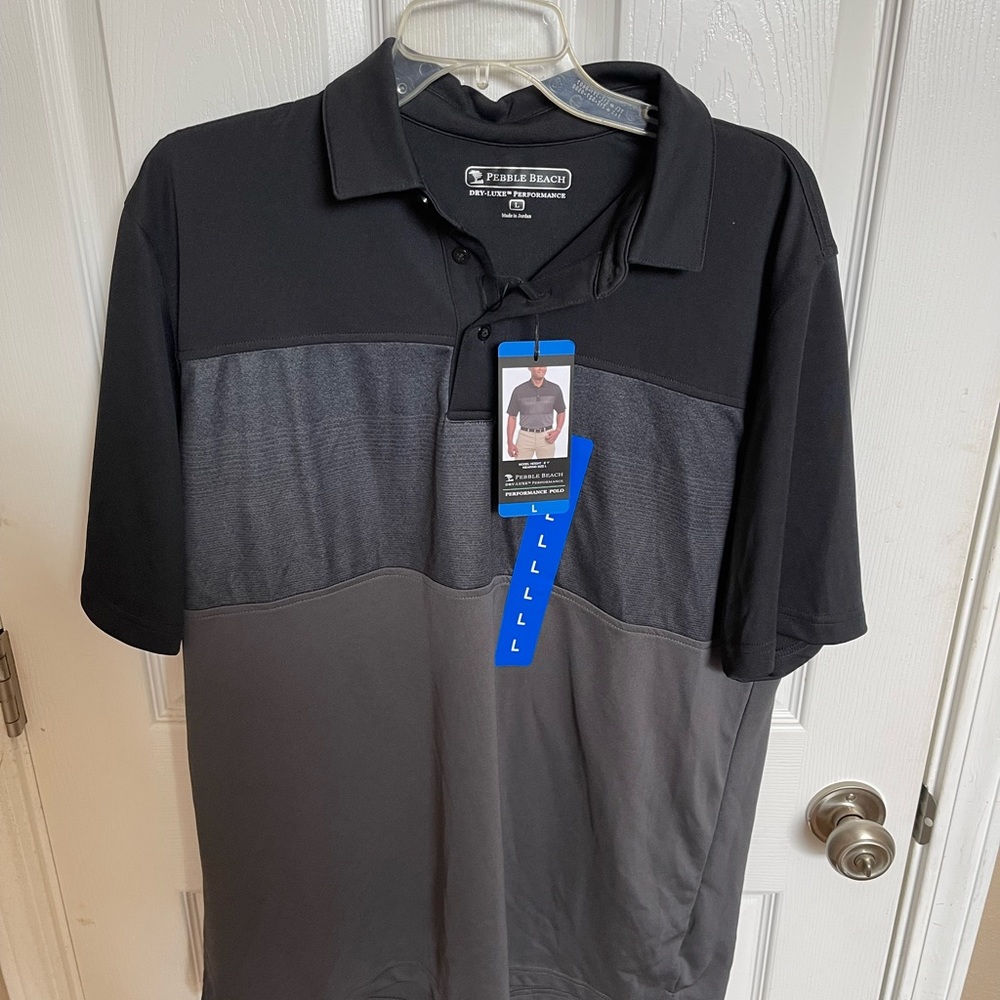 Brand new Pebble beach polo, light weight, multiple gray shade. Comfort